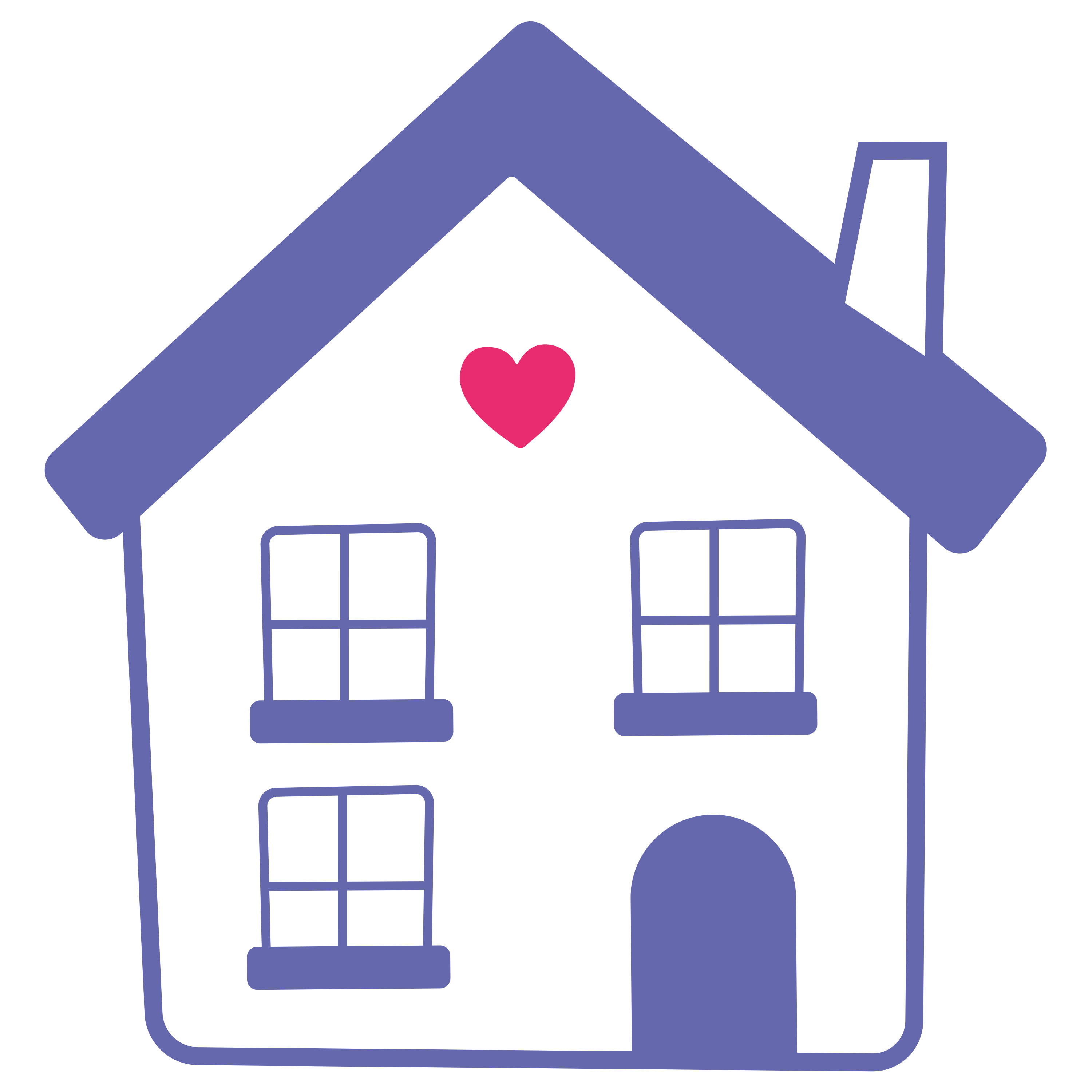 Cartoon image of a house with a heart