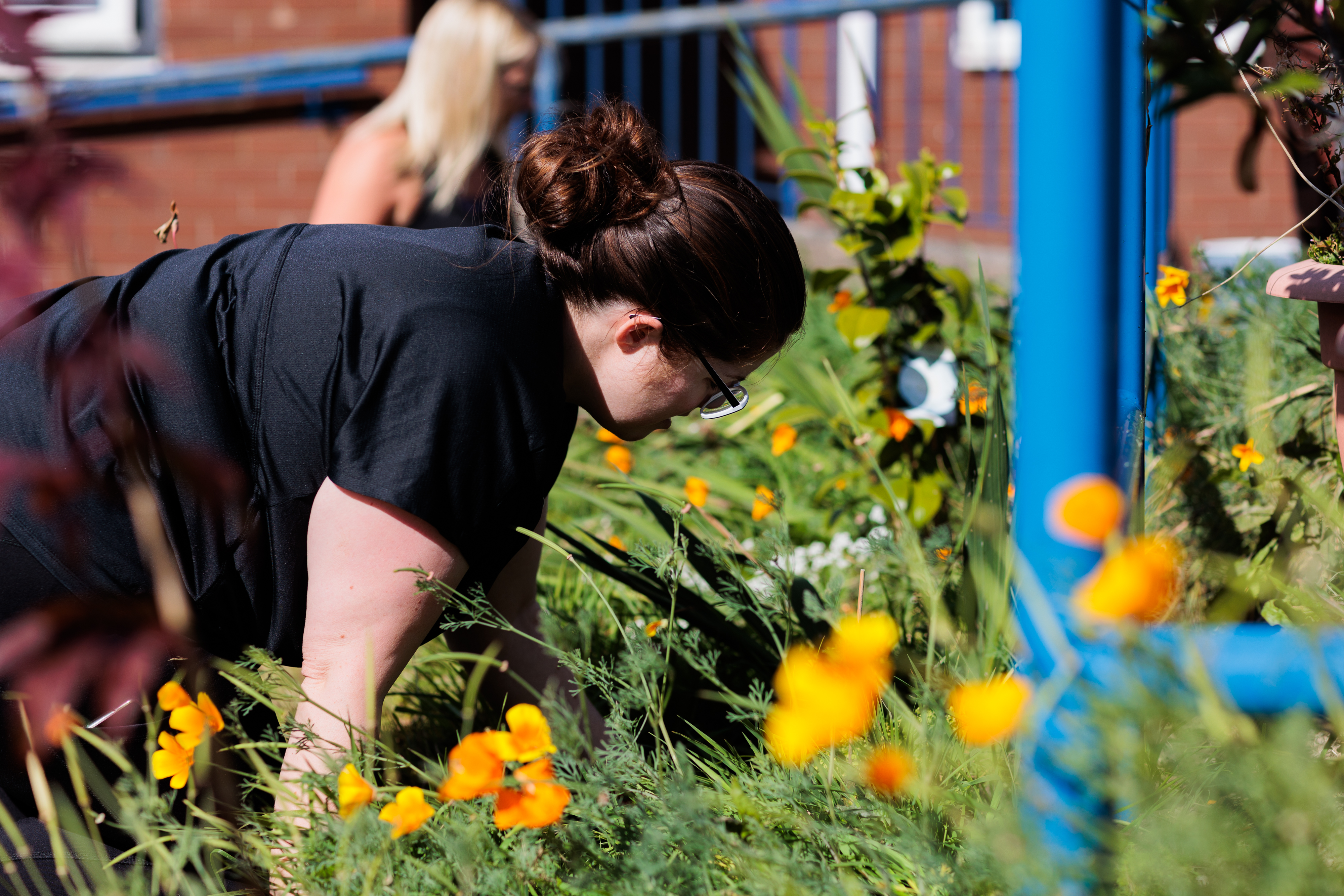 Woman doing gardening