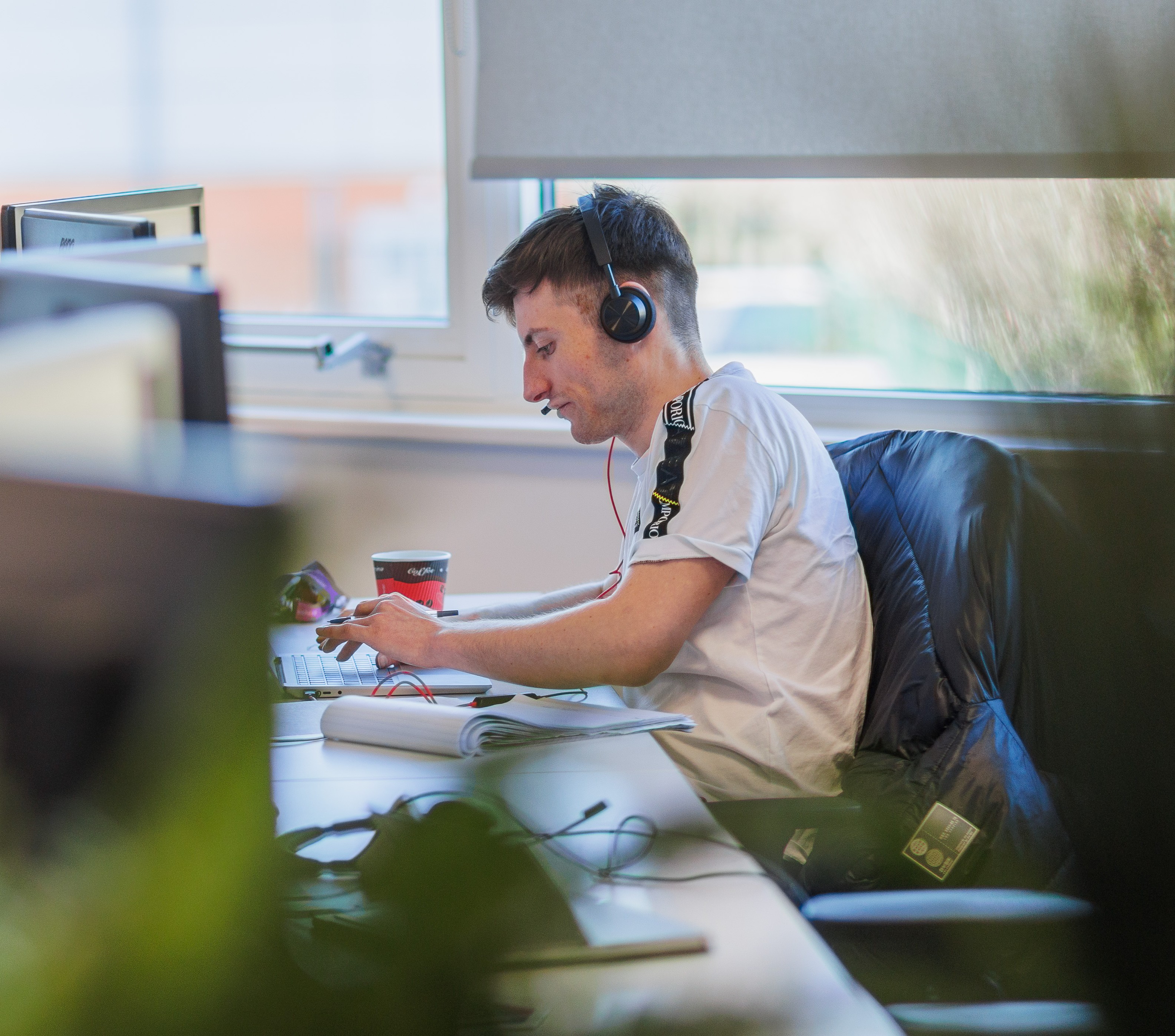 Colleague working at desk