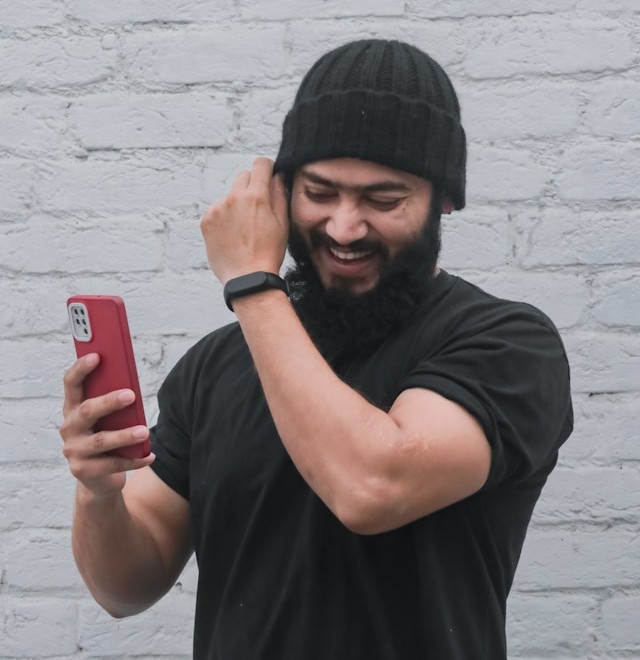 Person on mobile phone