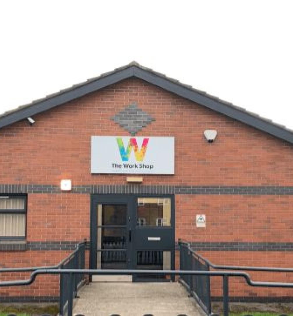 An external view of The Work Shop building in Moss Side