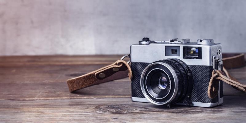 Close up of vintage camera by dashu83