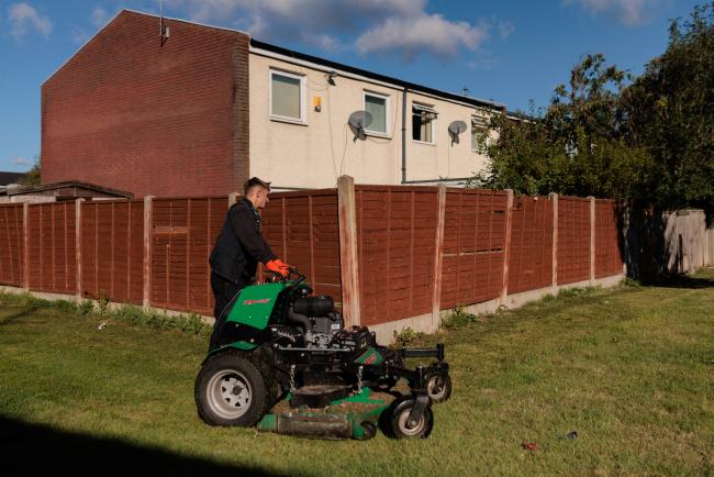 Man on tractor 