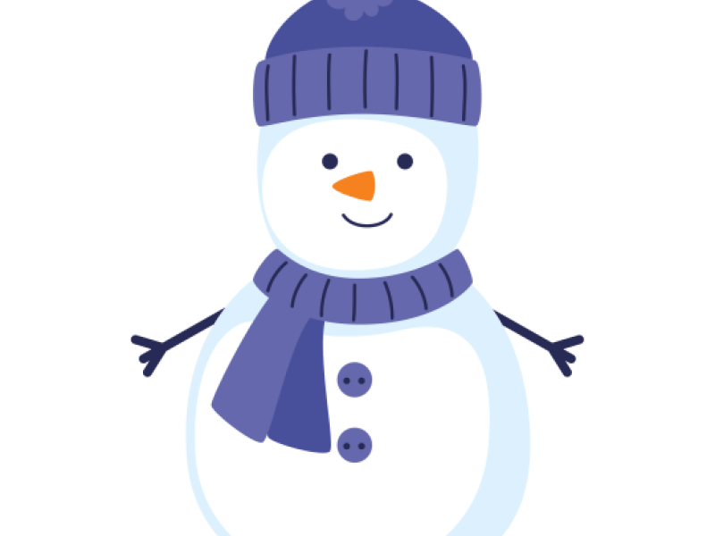 a cartoon snowman