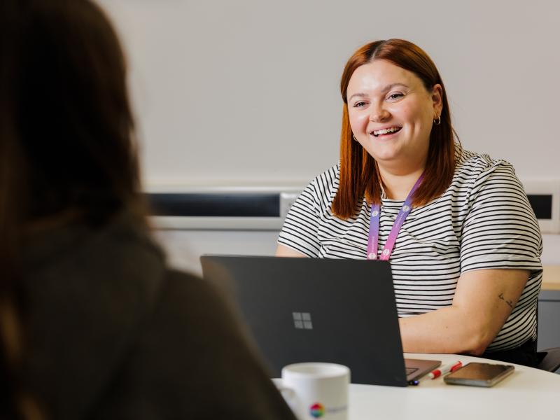 Colleague talking to a customer