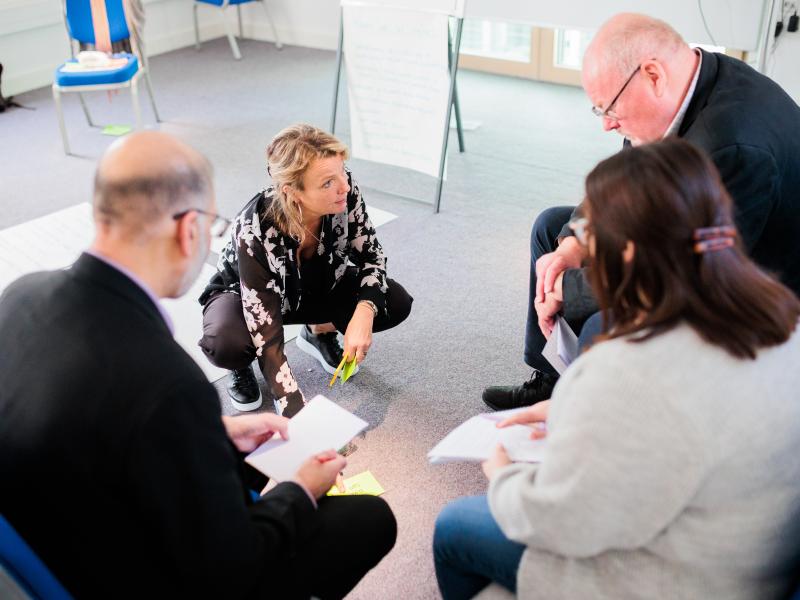 People in discussion