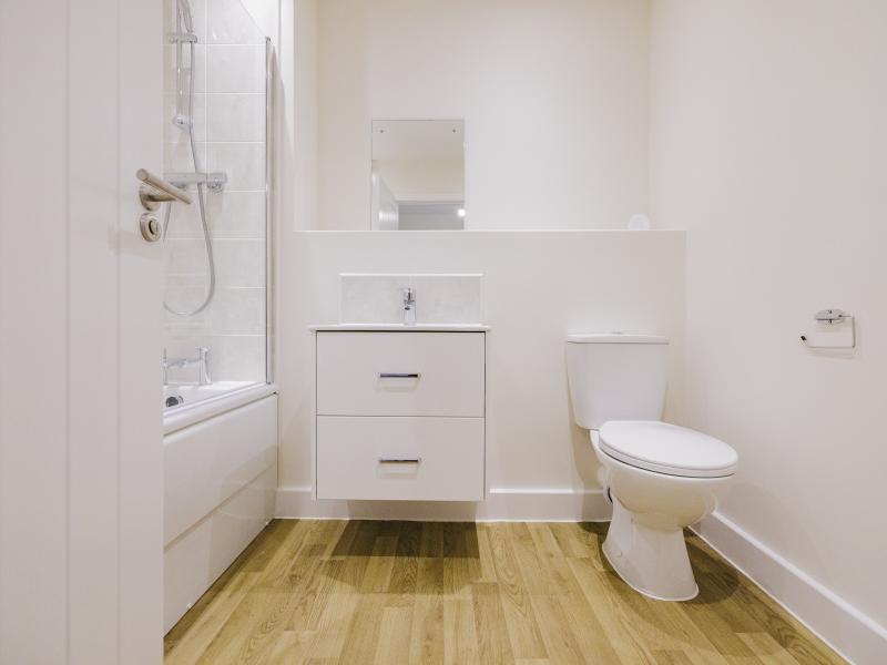 Bathroom of a property at One Manchester's, Moston Campus Development.