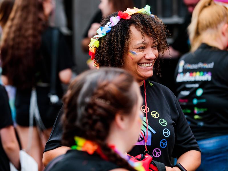 Person Smiling at Pride 2022