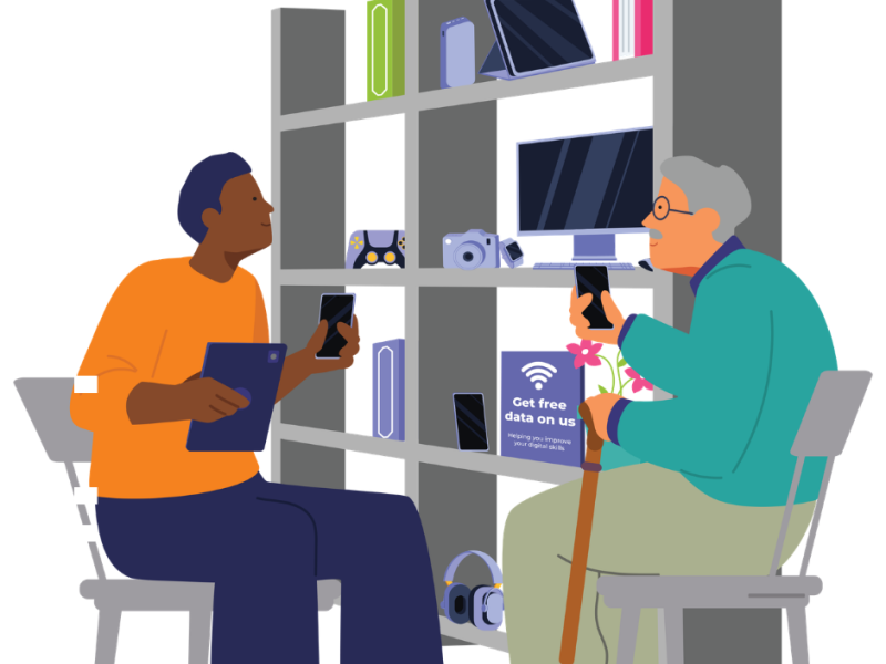 Illustration of Digital Lending Library